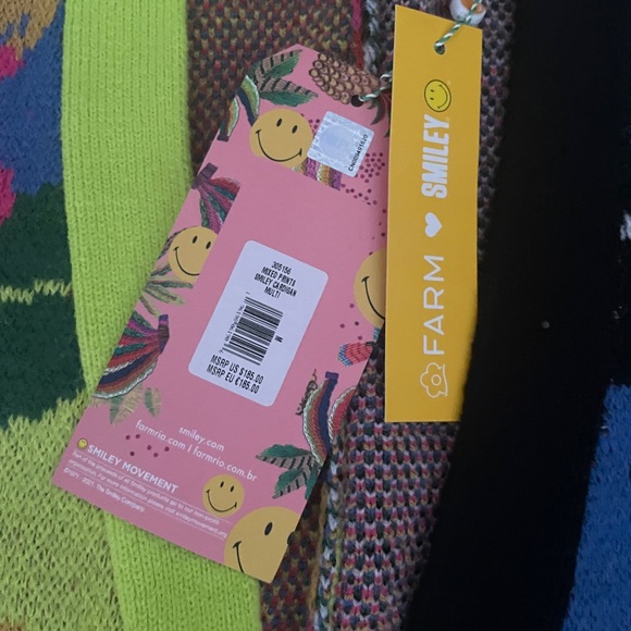 NWT FARM RIO X SMILEY CARDIGAN - Picture 2 of 3